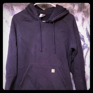 Navy Carhartt Medium Weight Hooded Sweatshirt